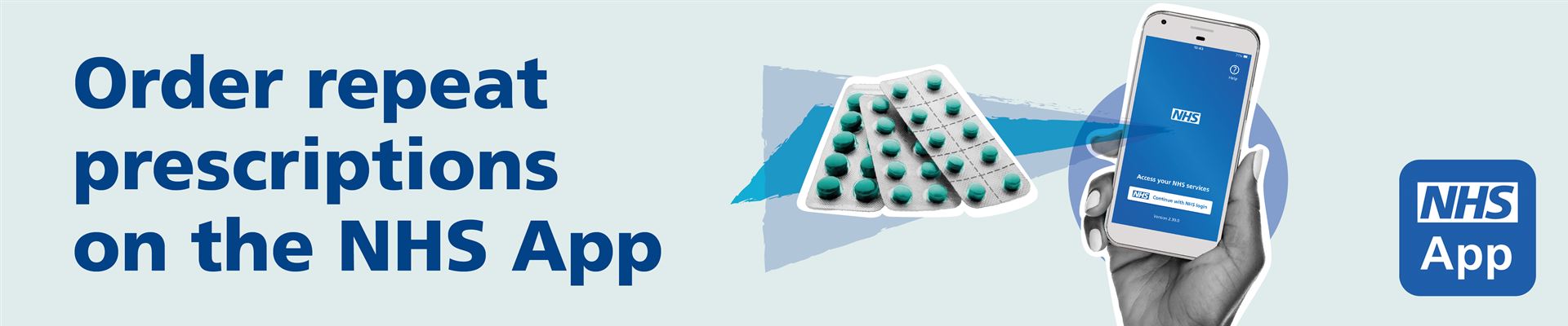 Order repeat prescriptions on the NHS App